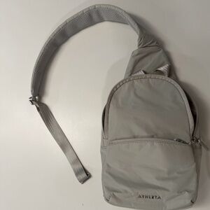 Athleta Light Gray Sling Bag
